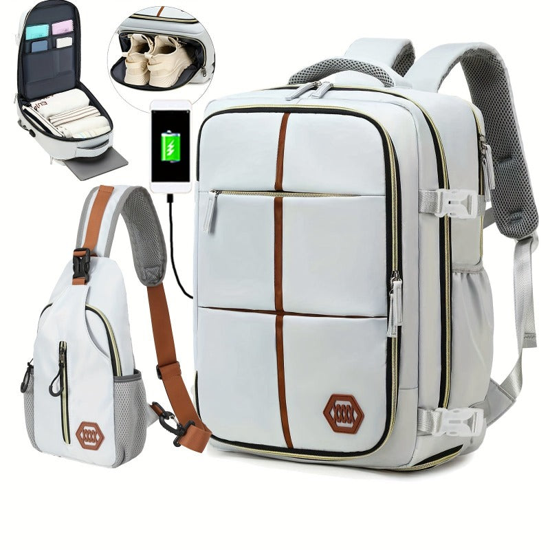 Multifunktionaler Reiserucksack mit Schuhfach - Laptop-Schulrucksack für Outdoor-Sport und Tagesausflüge - Jossbe