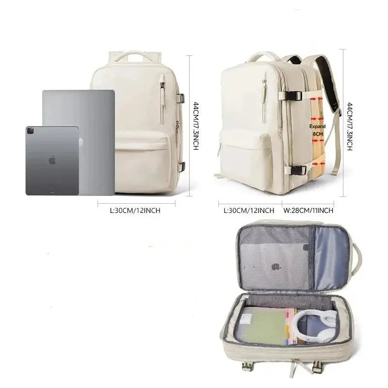 Premium Damen Reiserucksack: Große Kapazität, Schuhtasche, ideal für Outdoor und Laptop - Jossbe