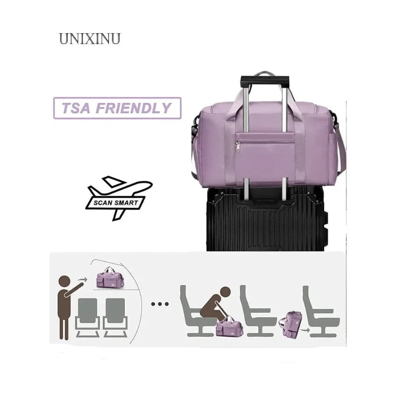 UNIXINU Handgepäck-Reisetasche mit großem Fassungsvermögen und Schuhfach - Jossbe